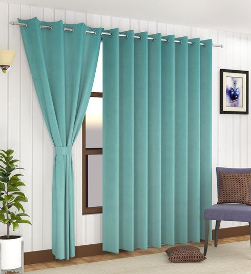 Hamilton Curtain by Florida - Curtains for Living Room Bedroom Balcony Made with Plain Holand Velvet and Solid Colors